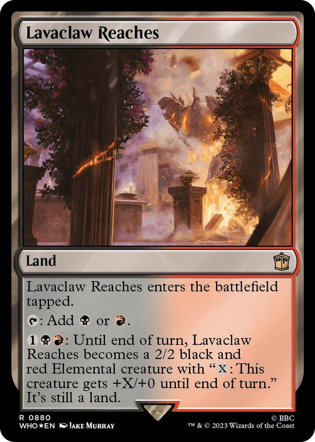 0880 Lavaclaw Reaches (Surge Foil) R Universes Beyond: Doctor Who