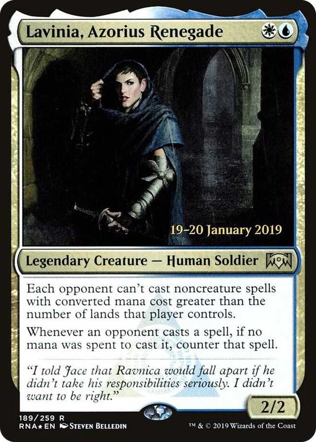 0189 Lavinia, Azorius Renegade R Prerelease Cards