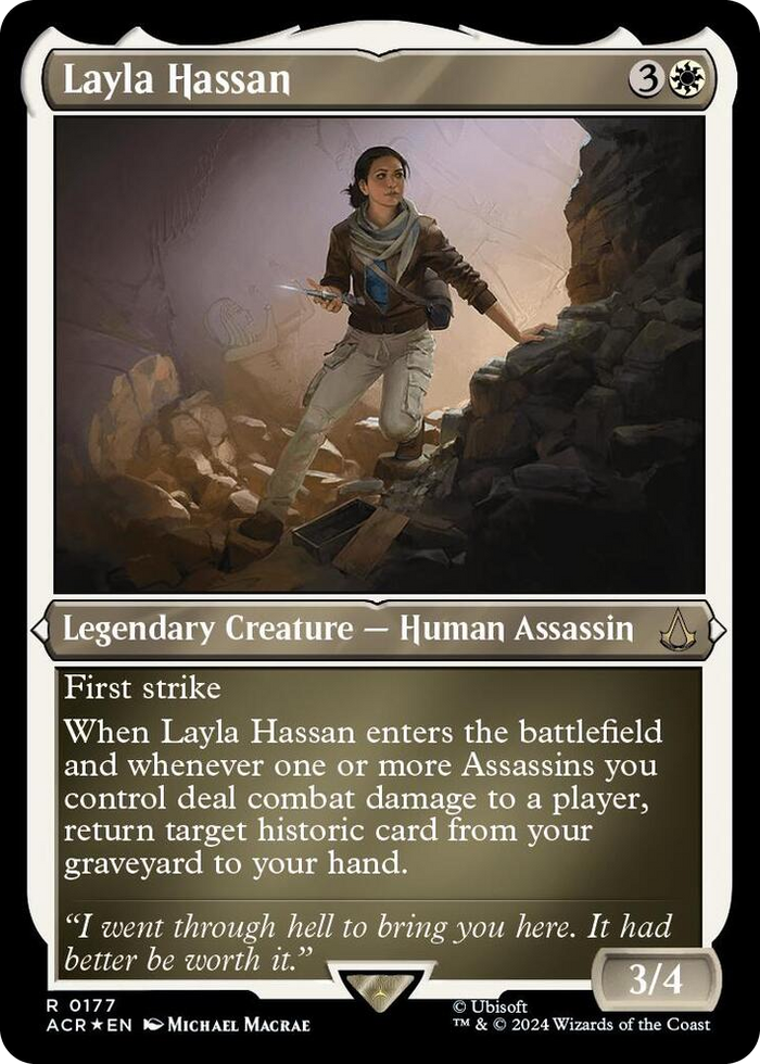 Layla Hassan (Foil Etched) #177 R - Universes Beyond: Assassin's Creed Pokemon card