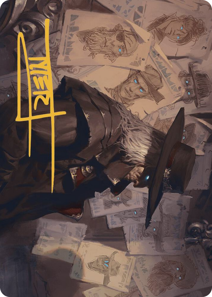 Lazav, Familiar Stranger Art Card (Gold-Stamped Signature) #25 S - Art Series: Outlaws of Thunder Junction Pokemon card