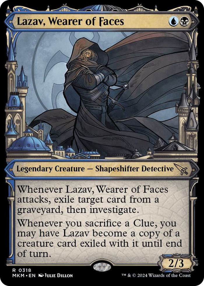 Lazav, Wearer of Faces (Showcase) (0318) #318 R - Murders at Karlov Manor Pokemon card
