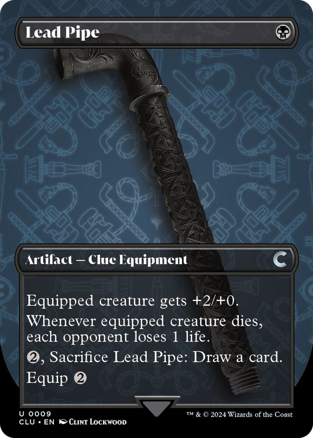 0009 Lead Pipe (Borderless) U Ravnica: Clue Edition
