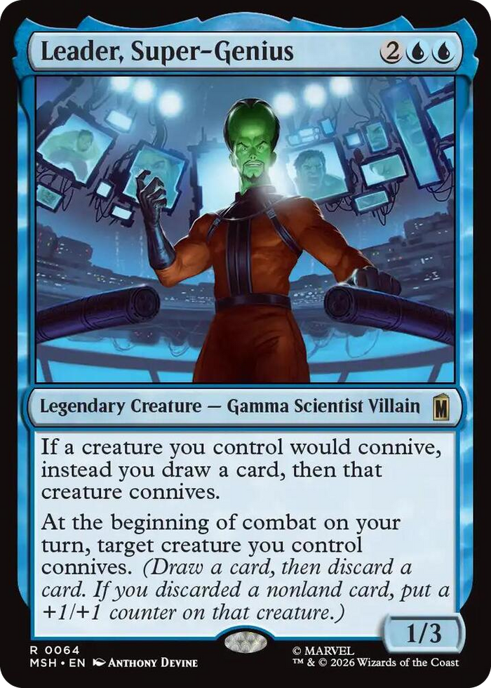 Leader, Super-Genius #64 R - Marvel Super Heroes Pokemon card