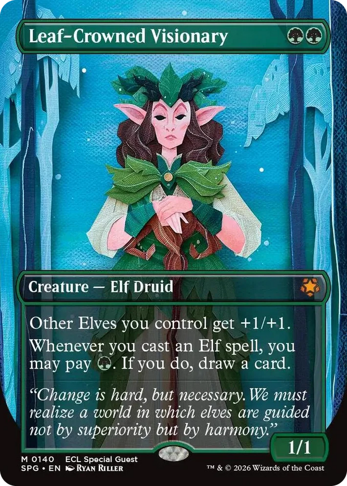 0140 Leaf-Crowned Visionary (Borderless) M Special Guests