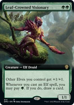0414 Leaf-Crowned Visionary (Extended Art) R Dominaria United