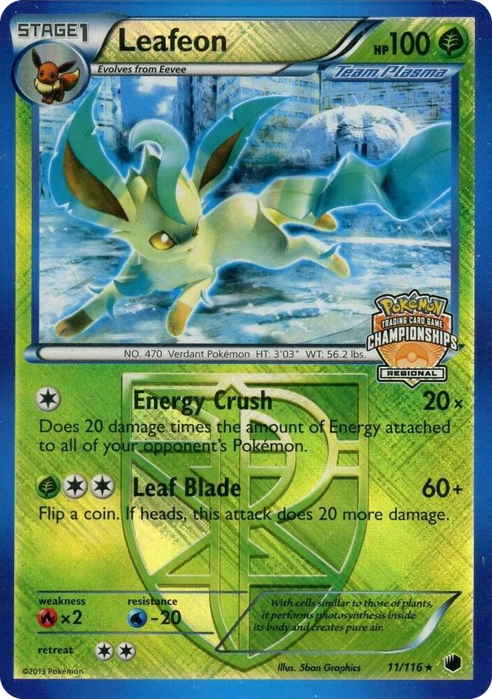 0011 Leafeon - 11/116 (Regional Championship Promo) Promo League & Championship Cards