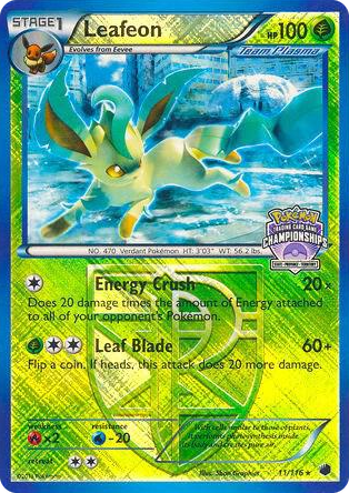 0011 Leafeon - 11/116 (State Championships) Promo League & Championship Cards