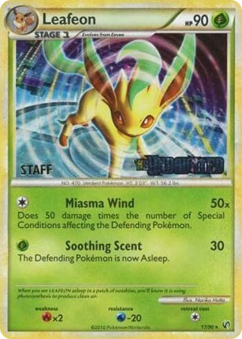 0017 Leafeon - 17/90 (Prerelease) [Staff] Promo Nintendo Promos