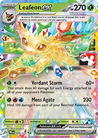 0006 Leafeon ex Double Rare Prize Pack Series Cards