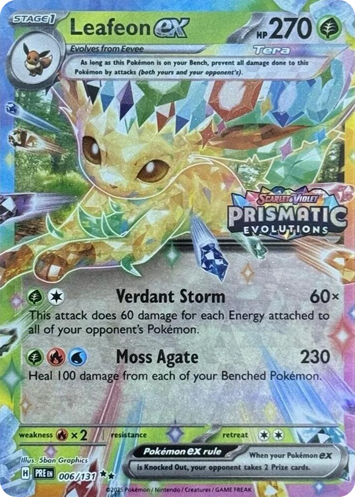 0006 Leafeon ex - 006/131 (Prismatic Evolutions Stamp) Promo Miscellaneous Cards & Products