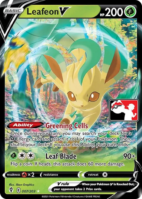 0007 Leafeon V Ultra Rare Prize Pack Series Cards
