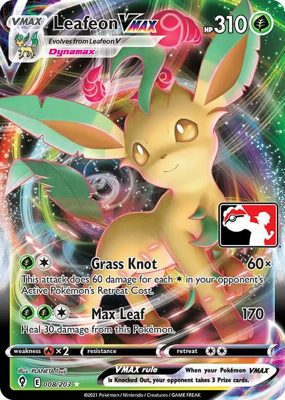 0008 Leafeon VMAX Ultra Rare Prize Pack Series Cards