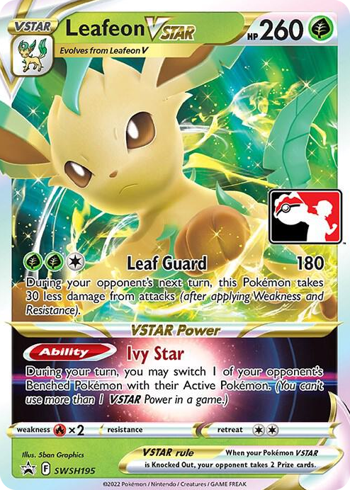 0195 Leafeon VSTAR - SWSH195 Promo Prize Pack Series Cards