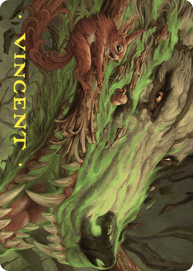 0026 Leaping Ambush Art Card (Gold-Stamped Signature) S Art Series: Wilds of Eldraine