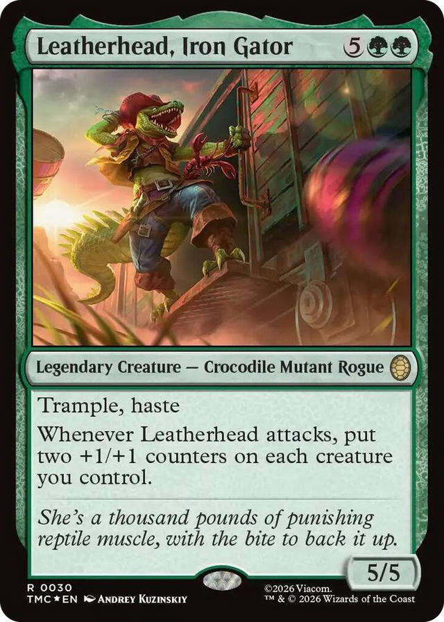 0030 Leatherhead, Iron Gator (Surge Foil) R Commander: Teenage Mutant Ninja Turtles