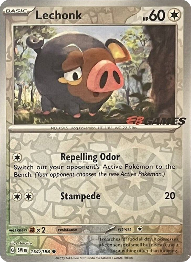 0154 Lechonk - 154/198 (EB Games Promo) Promo Miscellaneous Cards & Products
