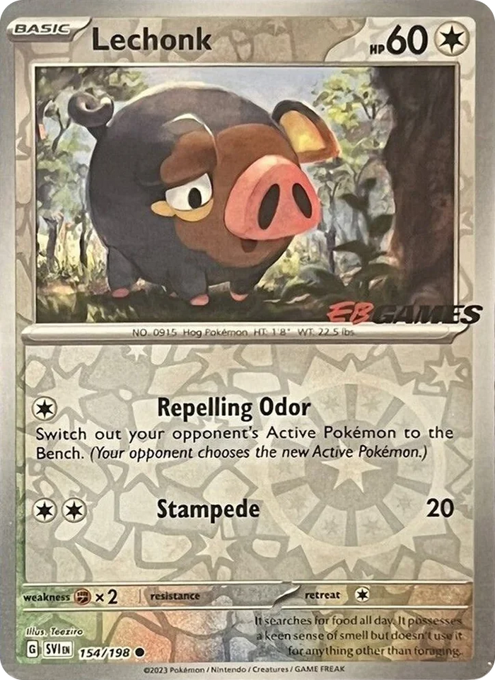 0154 Lechonk - 154/198 (EB Games Promo) Promo Miscellaneous Cards & Products