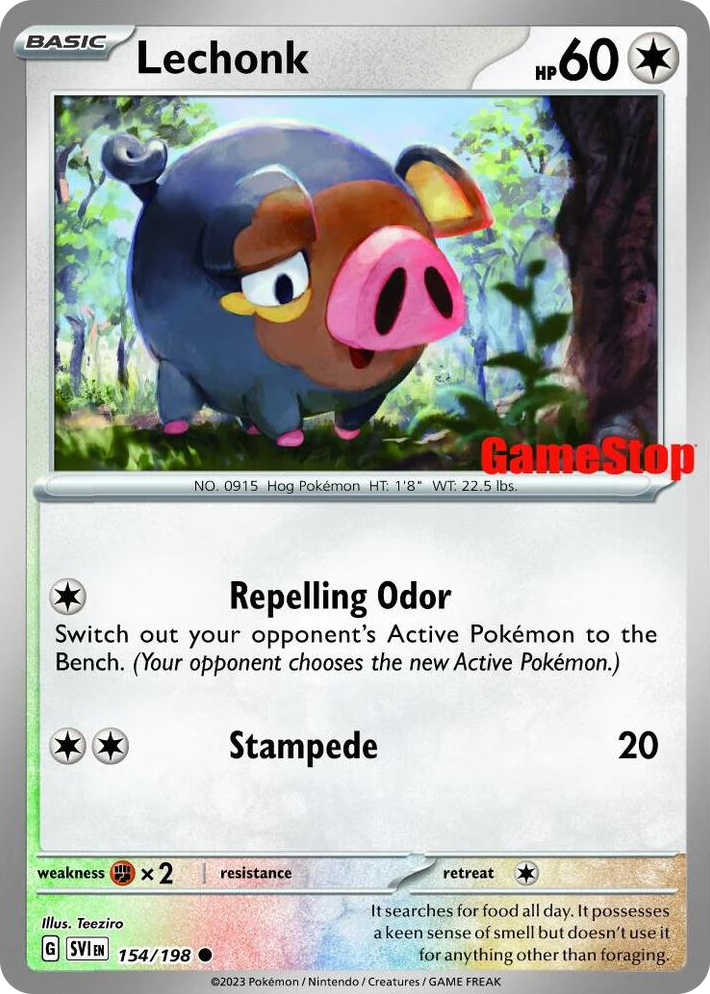 0154 Lechonk - 154/198 (GameStop Promo) Promo Miscellaneous Cards & Products