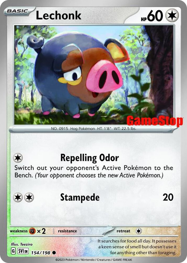 0154 Lechonk - 154/198 (GameStop Promo) Promo Miscellaneous Cards & Products