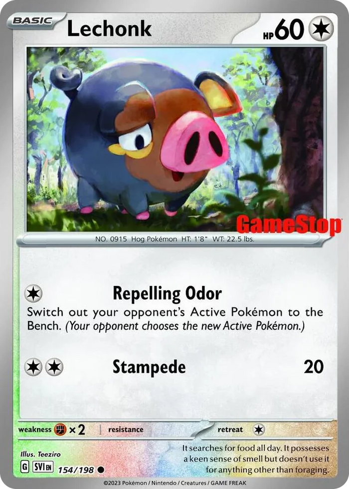 0154 Lechonk - 154/198 (GameStop Promo) Promo Miscellaneous Cards & Products
