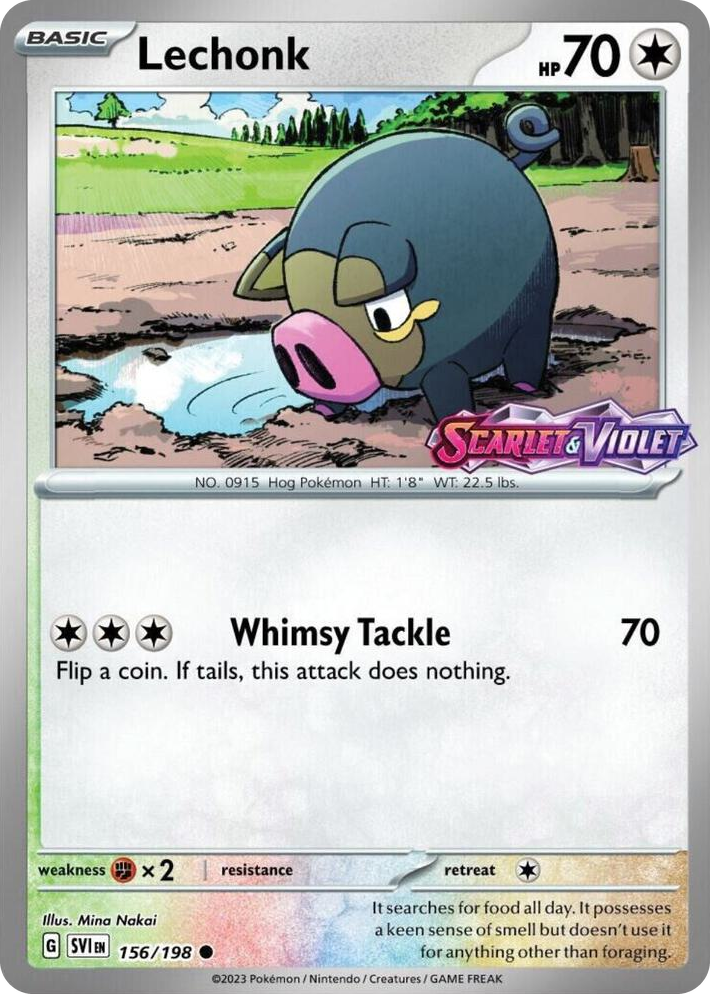 0156 Lechonk - 156/198 (Best Buy Exclusive) Common Miscellaneous Cards & Products