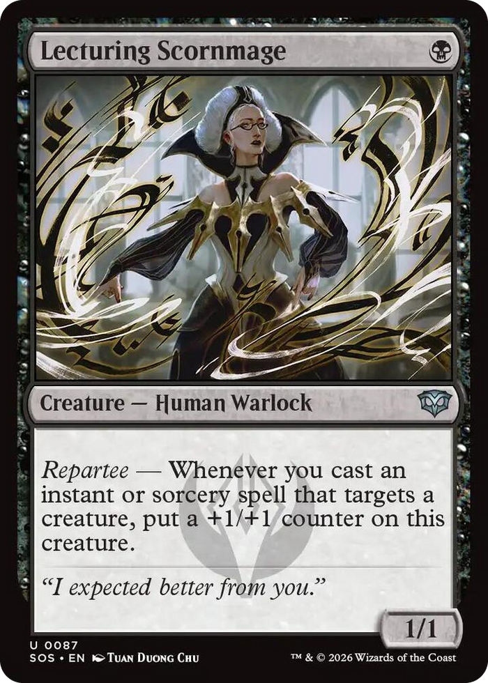 Lecturing Scornmage #87 U - Secrets of Strixhaven Pokemon card