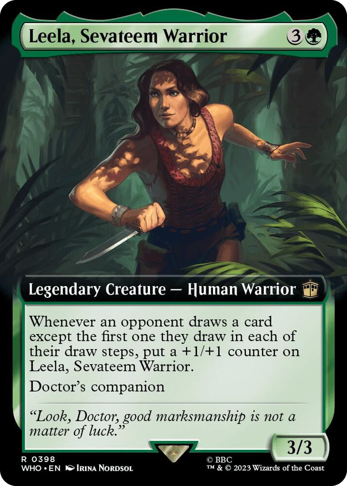 0398 Leela, Sevateem Warrior (Extended Art) R Universes Beyond: Doctor Who