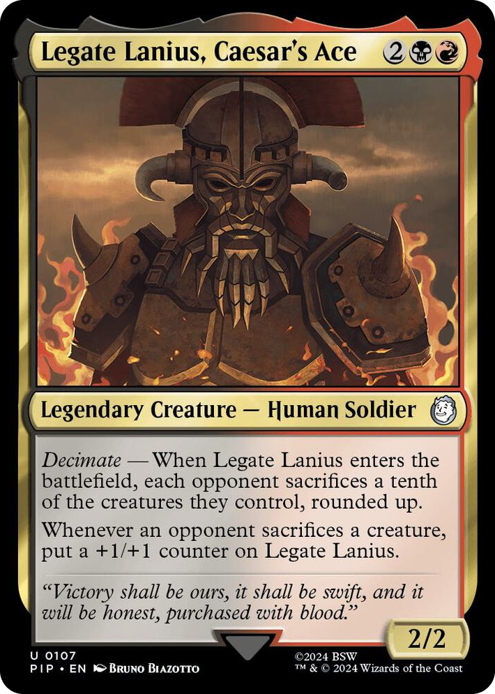 0107 Legate Lanius, Caesar's Ace U Universes Beyond: Fallout