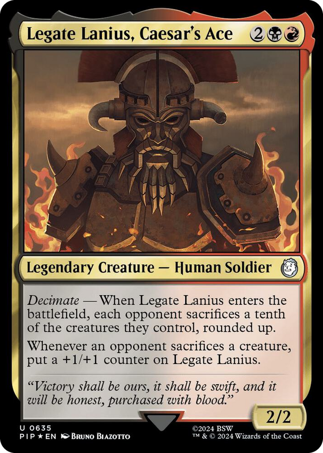 0635 Legate Lanius, Caesar's Ace (Surge Foil) U Universes Beyond: Fallout