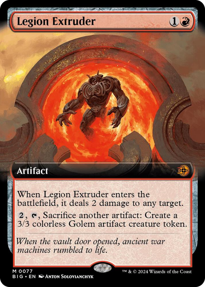 Legion Extruder (Extended Art) #77 M - Outlaws of Thunder Junction: The Big Score Pokemon card