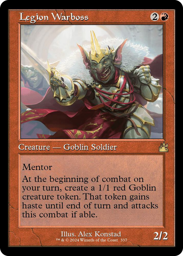 Legion Warboss (Retro Frame) #337 R - Ravnica Remastered Pokemon card