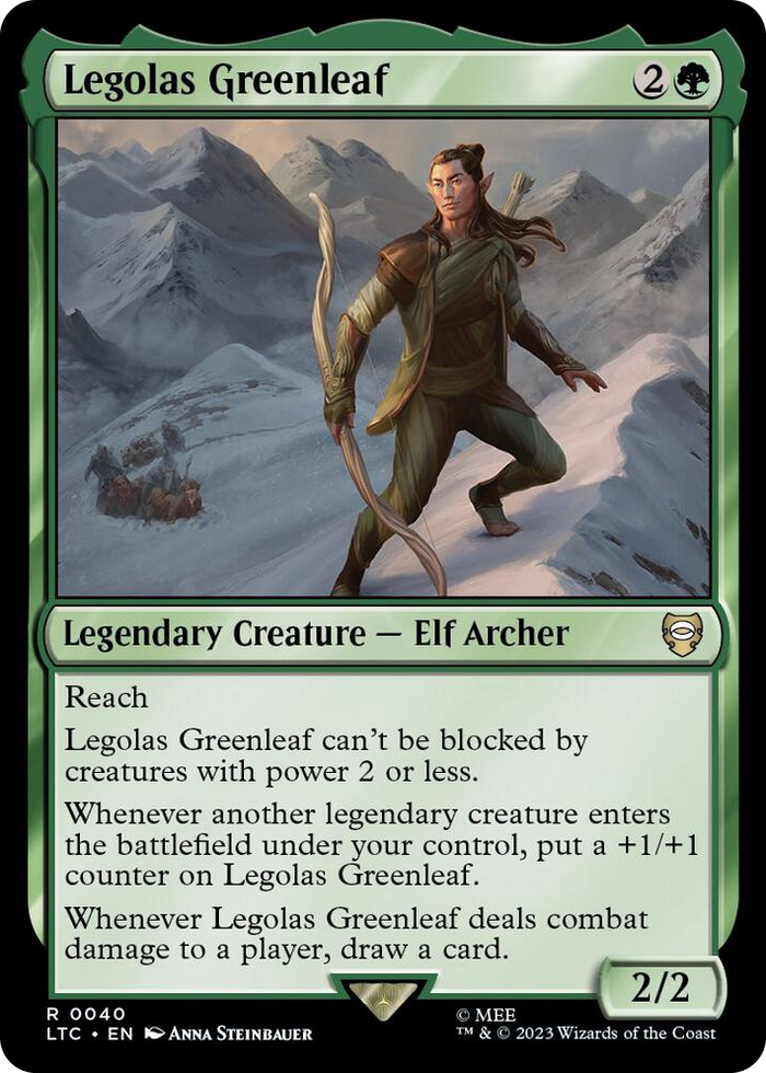 Legolas Greenleaf #40 R - Commander: The Lord of the Rings: Tales of Middle-earth Pokemon card