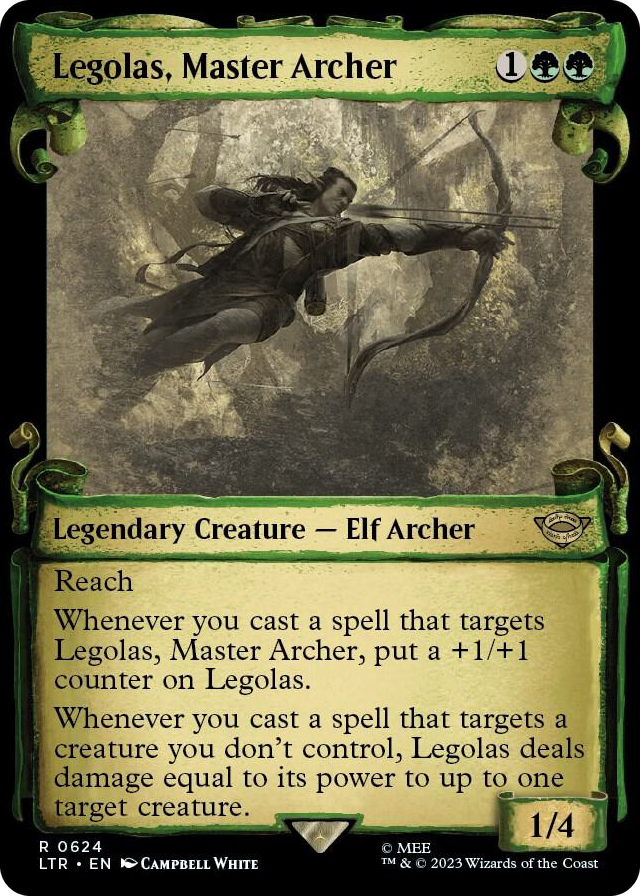 0624 Legolas, Master Archer (Showcase Scrolls) R Universes Beyond: The Lord of the Rings: Tales of Middle-earth