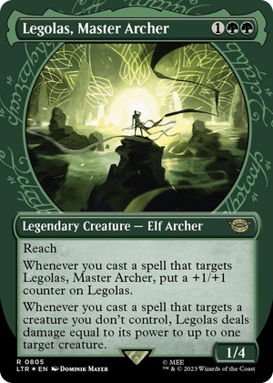 0805 Legolas, Master Archer (Showcase) (Surge Foil) R Universes Beyond: The Lord of the Rings: Tales of Middle-earth