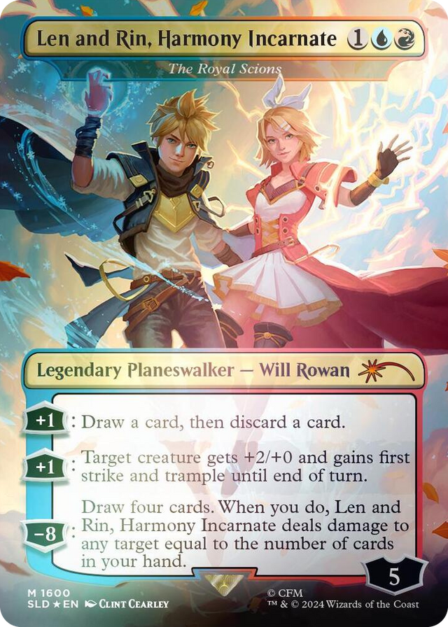 1600 Len and Rin, Harmony Incarnate - The Royal Scions (Rainbow Foil) M Secret Lair Drop Series