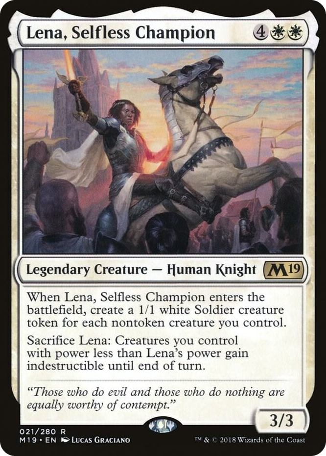 0021 Lena, Selfless Champion R Core Set 2019