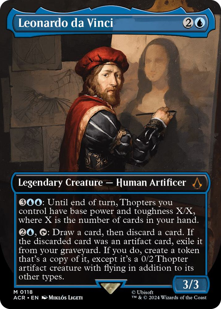 0118 Leonardo da Vinci (Borderless) M Universes Beyond: Assassin's Creed