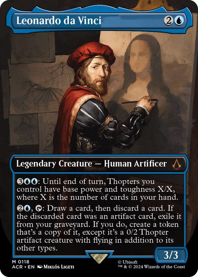 0118 Leonardo da Vinci (Borderless) M Universes Beyond: Assassin's Creed