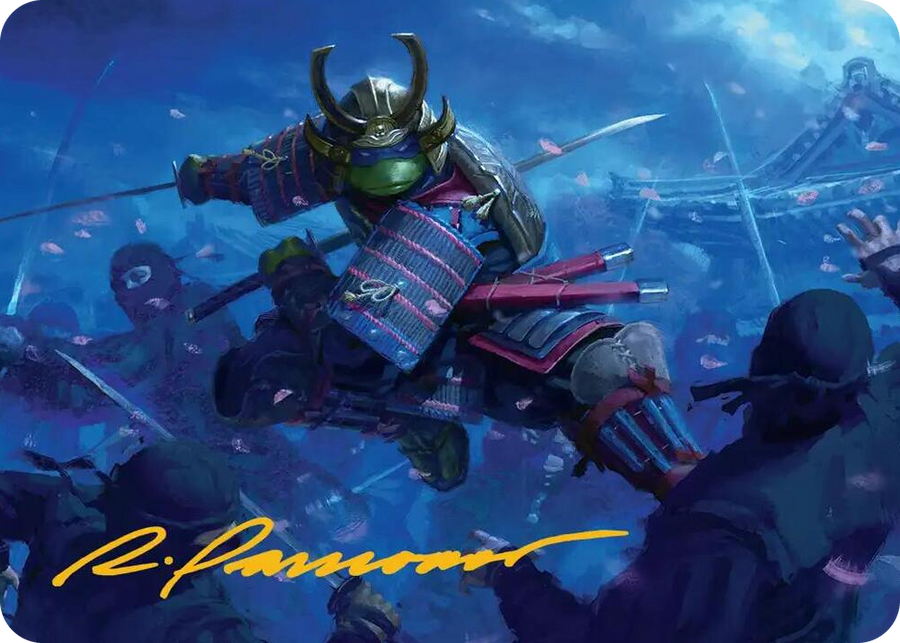 0001 Leonardo, Sewer Samurai Art Card (1/54) (Gold-Stamped Signature) S Art Series: Teenage Mutant Ninja Turtles