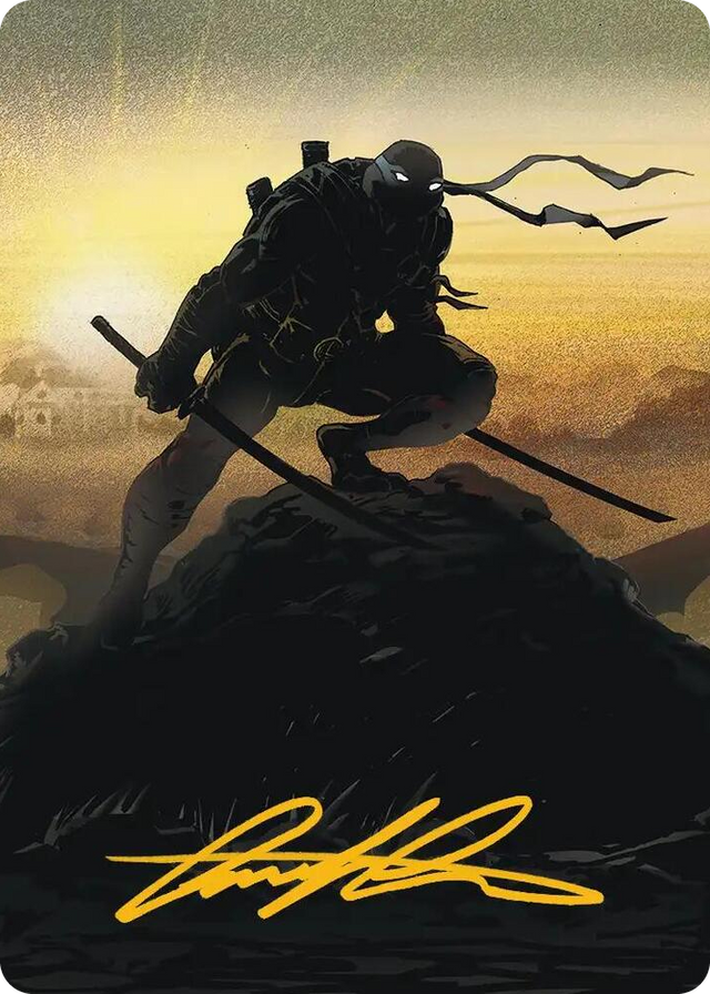 0020 Leonardo, Sewer Samurai Art Card (20/54) (Gold-Stamped Signature) S Art Series: Teenage Mutant Ninja Turtles