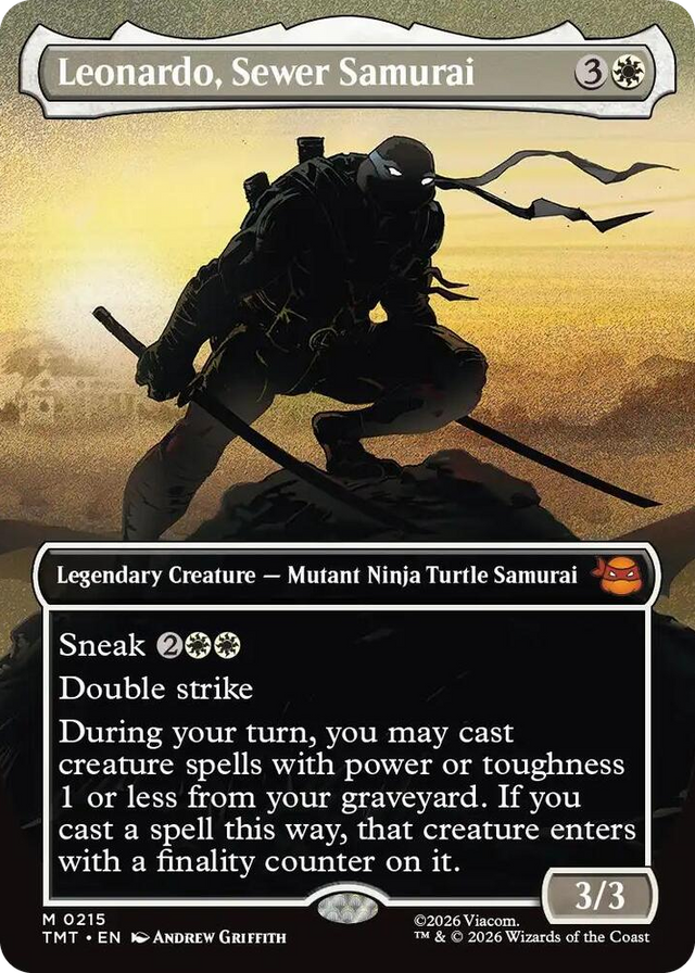 0215 Leonardo, Sewer Samurai (Borderless) M Teenage Mutant Ninja Turtles