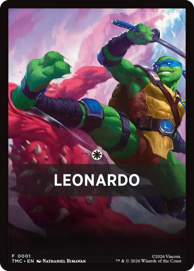 0001 Leonardo Theme Card T Commander: Teenage Mutant Ninja Turtles