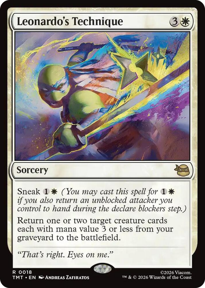 Leonardo's Technique #18 R - Teenage Mutant Ninja Turtles Pokemon card
