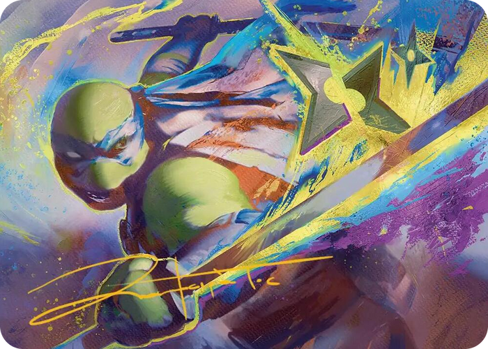 Leonardo's Technique Art Card (Gold-Stamped Signature) #2 S - Art Series: Teenage Mutant Ninja Turtles Pokemon card