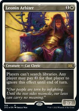 0418 Leonin Arbiter (Foil Etched) R Double Masters 2022