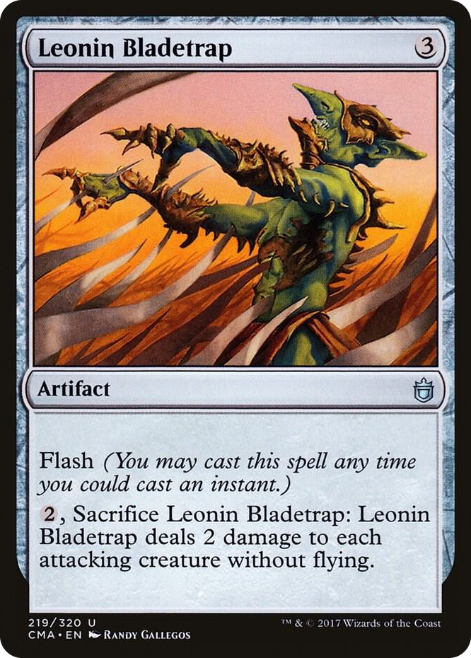 Leonin Bladetrap #219 U - Commander Anthology Pokemon card