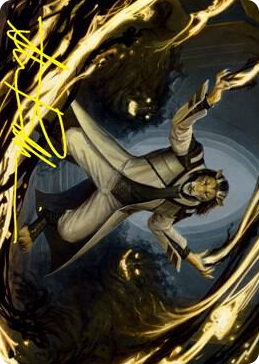 0003 Leonin Lightscribe Art Card (Gold-Stamped Signature) S Art Series: Strixhaven