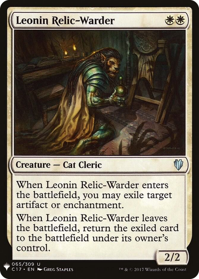 0065 Leonin Relic-Warder (C17) U The List Reprints