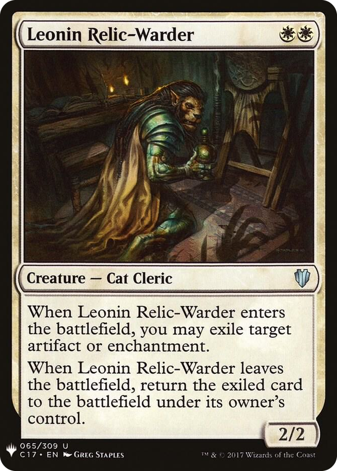 Leonin Relic-Warder (C17) #65 U - The List Reprints Pokemon card