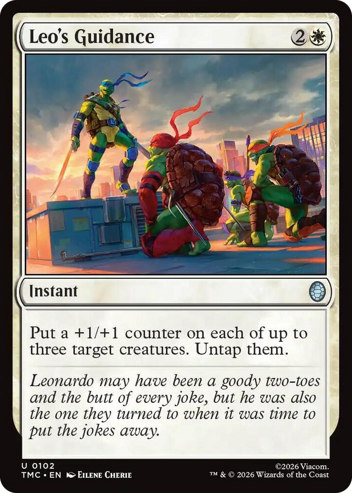 Leo's Guidance #102 U - Commander: Teenage Mutant Ninja Turtles Pokemon card